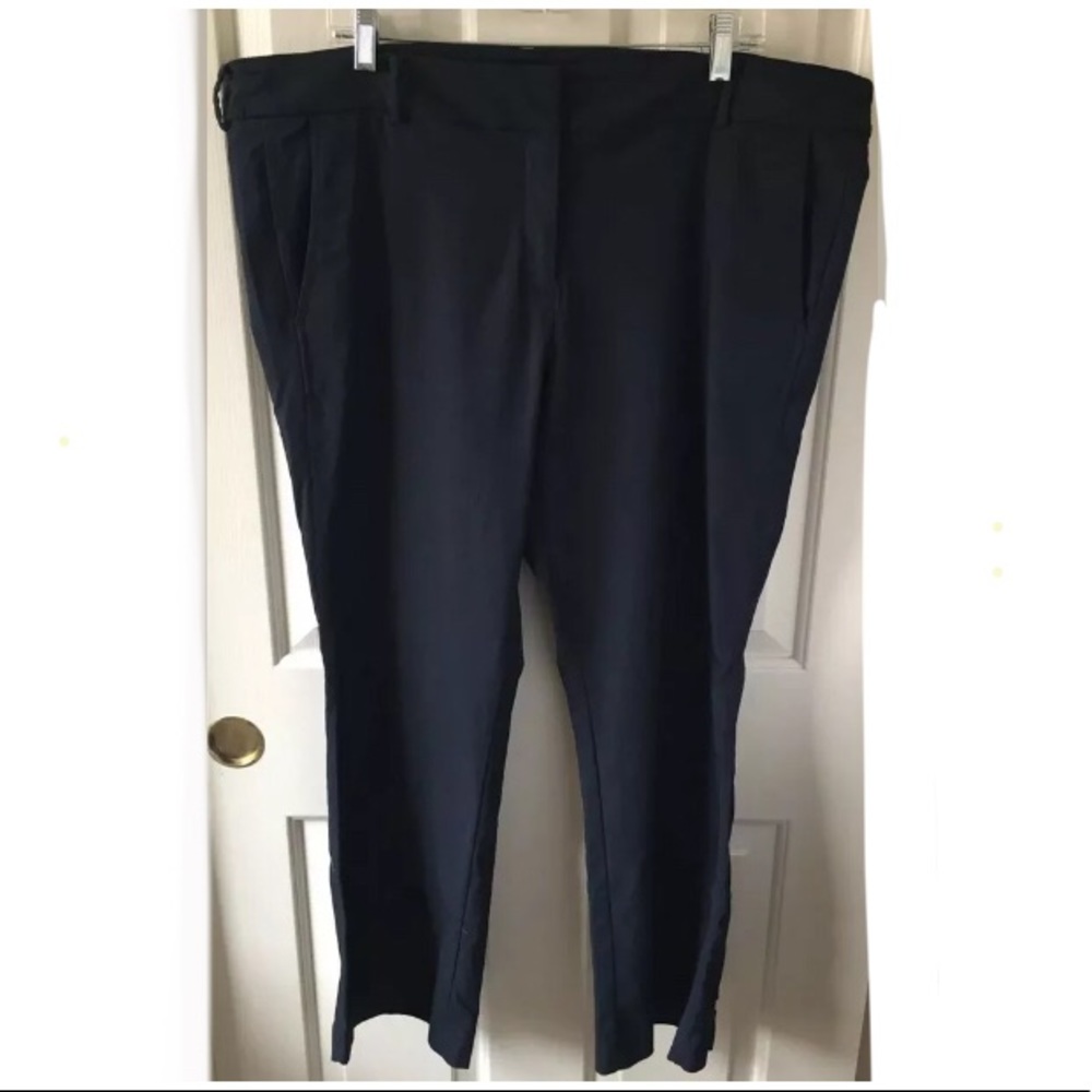 Lane Bryant Navy Stretch Bootleg Pants 20 Short